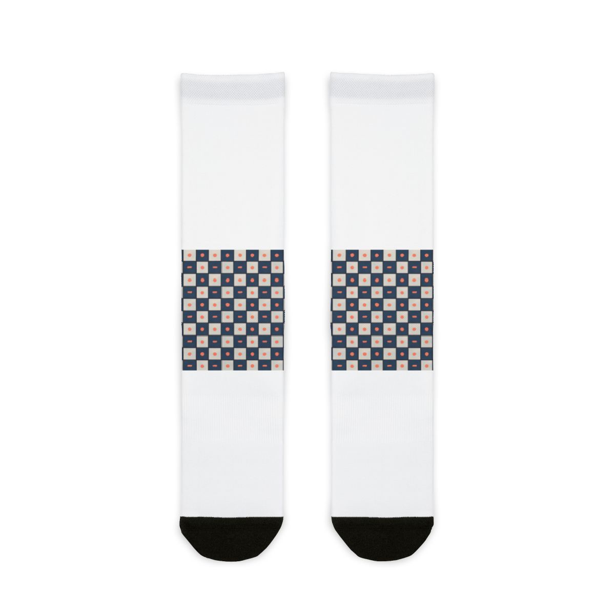 Micro Stellar Grid stylish athletic crew socks