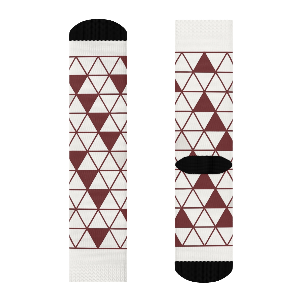 Micro Triangle Flip Tessellation soft everyday crew socks