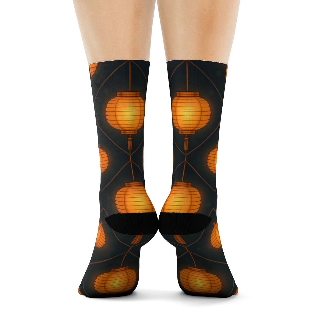 Midnight Lattice Lantern Festival Repeat stylish athletic crew socks