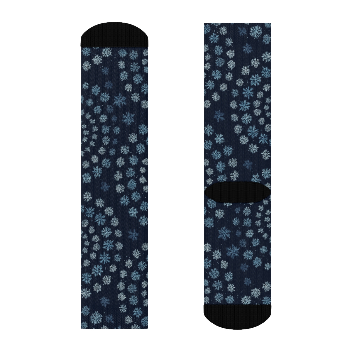 Midnight Snowflake Ring Xmas Edition stylish athletic crew socks