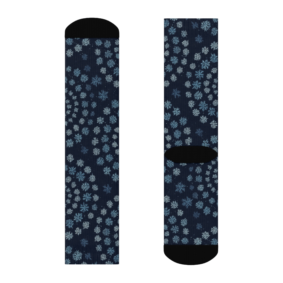 Midnight Snowflake Ring Xmas Edition stylish athletic crew socks
