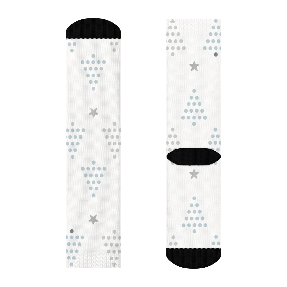 Minimal Christmas Tree Dot Matrix trendy patterned crew socks