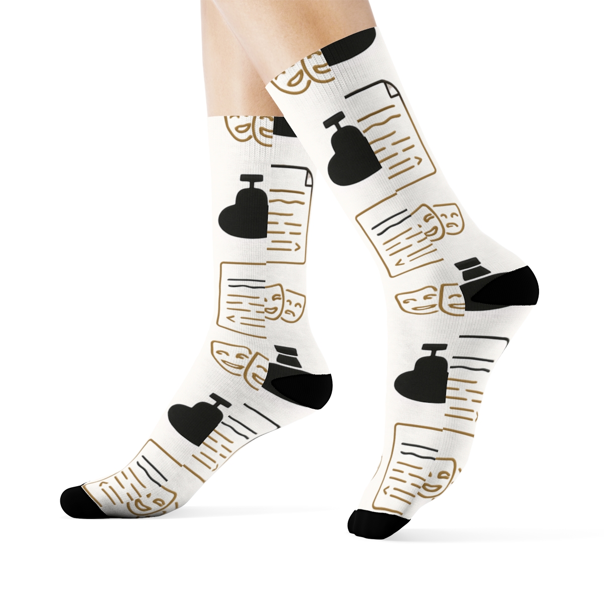 Minimal Script Grid For The Actor stylish athletic crew socks