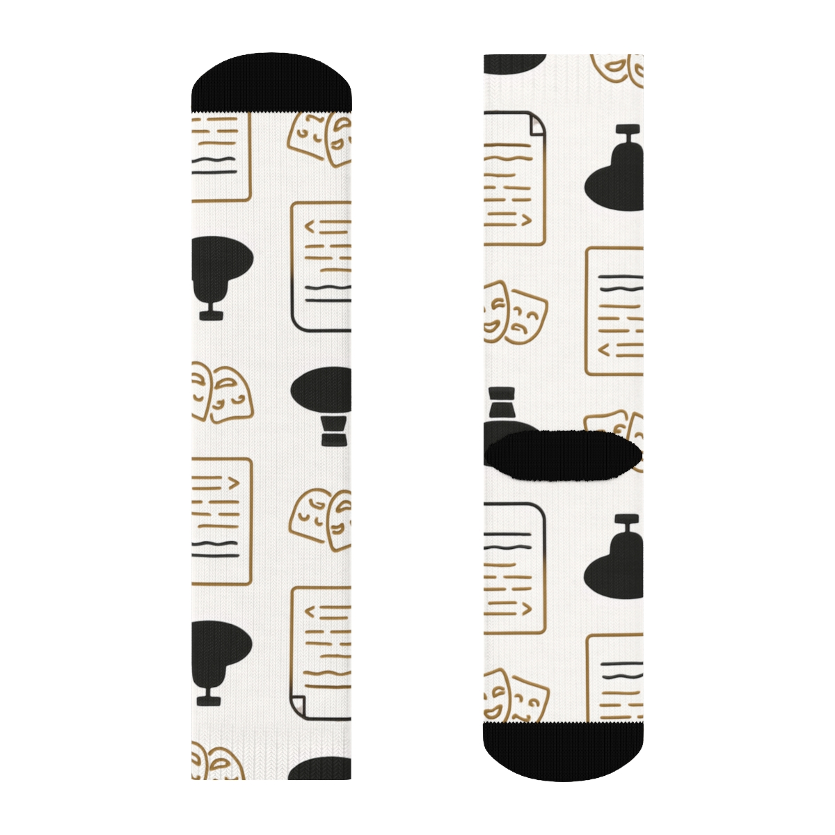 Minimal Script Grid For The Actor stylish athletic crew socks