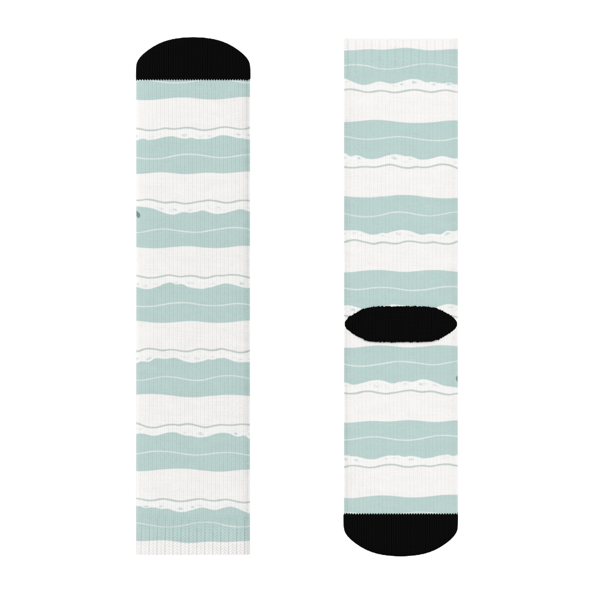 Minimal Tide Line Bands personalized crew socks