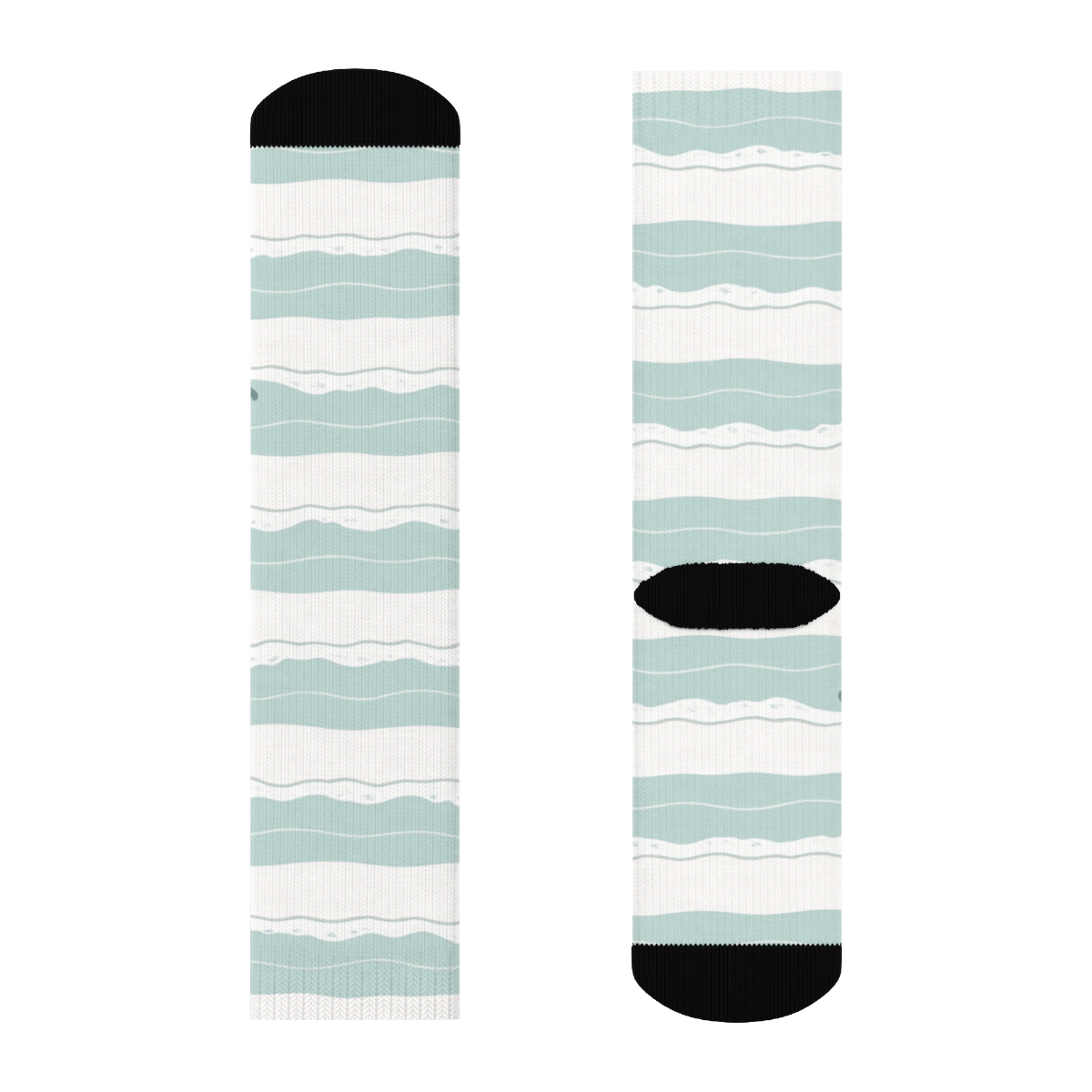 Minimal Tide Line Bands personalized crew socks