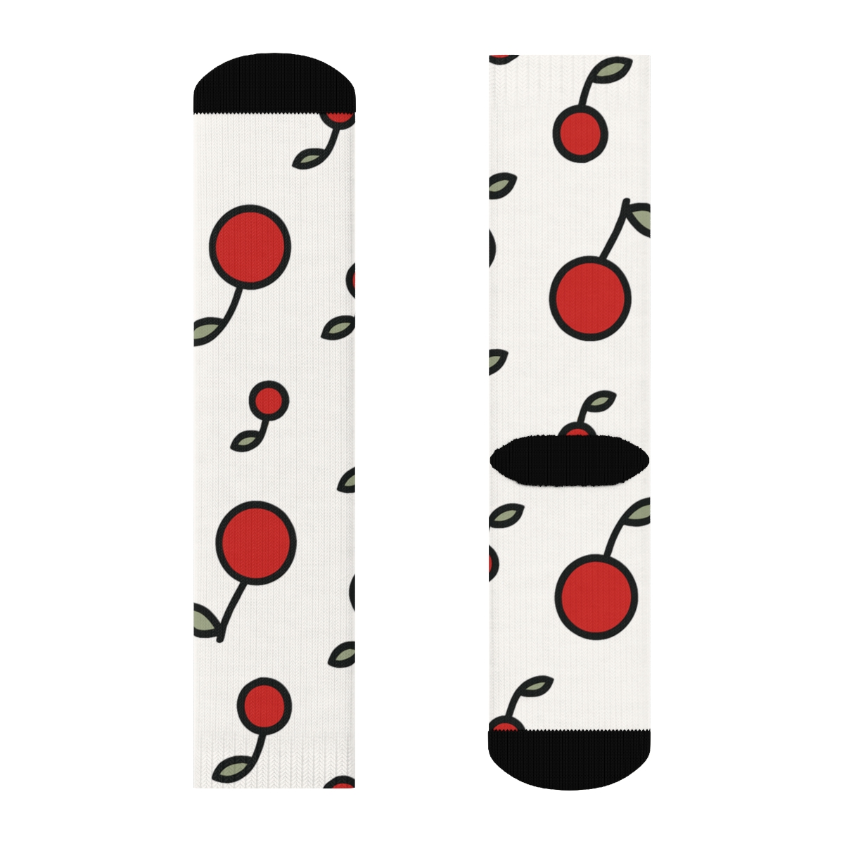 Minimalist Dot Field With Cherry Accents stylish athletic crew socks