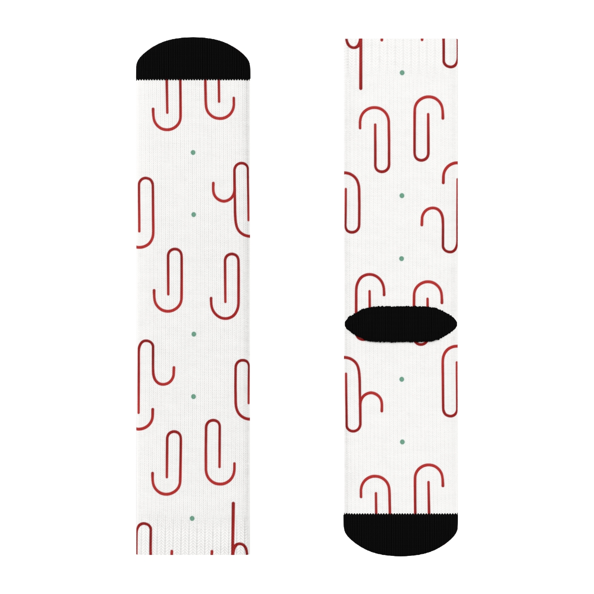 Minimalist Grid With Candy Canes Accent custom crew socks