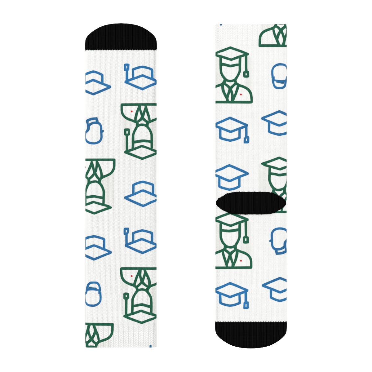 Minimalist Grid With School Principal Motif soft everyday crew socks