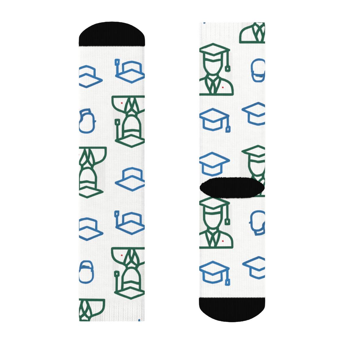 Minimalist Grid With School Principal Motif soft everyday crew socks