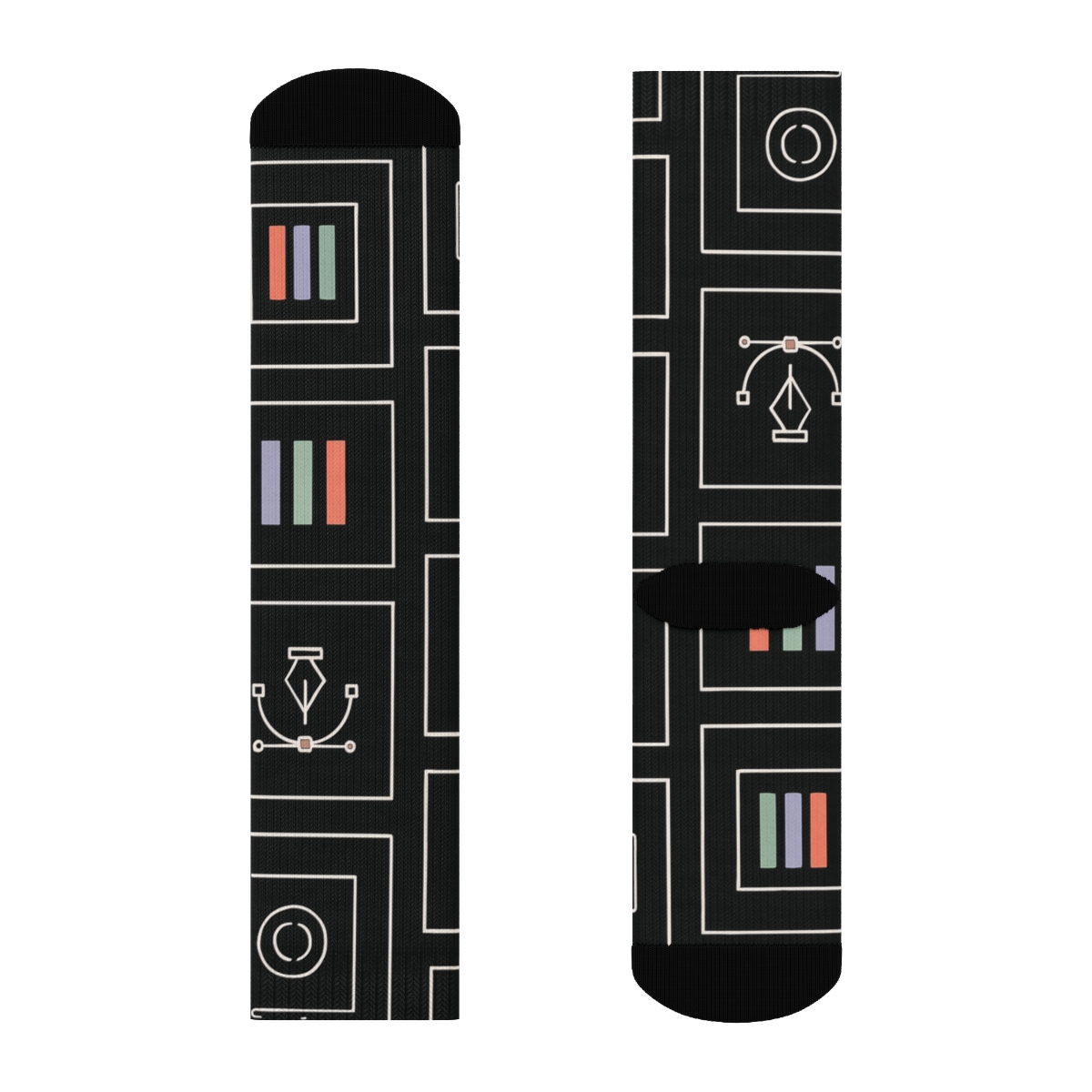 Minimalist Layout Tiles With Graphic Designer Accents custom crew socks