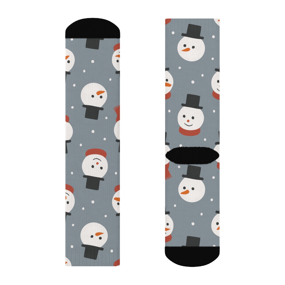 Minimalist Snowman Icons With Xmas Dot Grid unique graphic crew socks