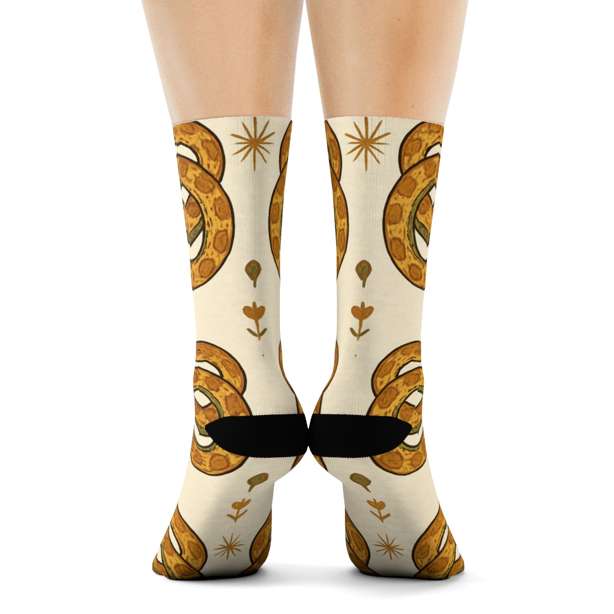 Mirrored Desert Rattlers With Snake Sunbursts custom crew socks
