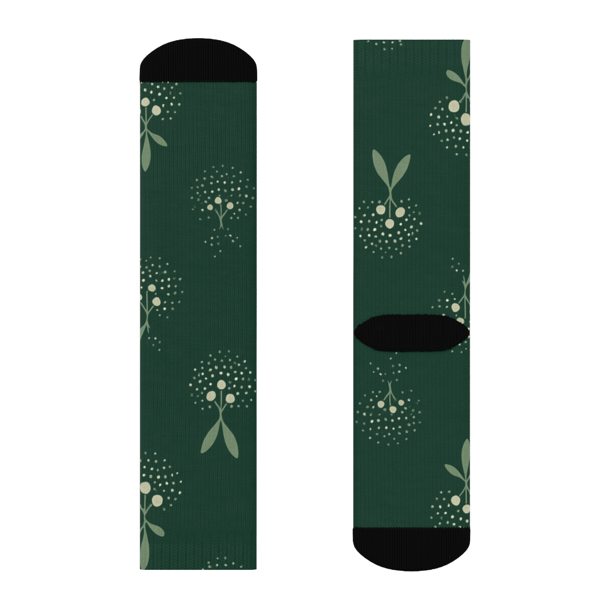 Mistletoe Dot Progression Holiday personalized crew socks