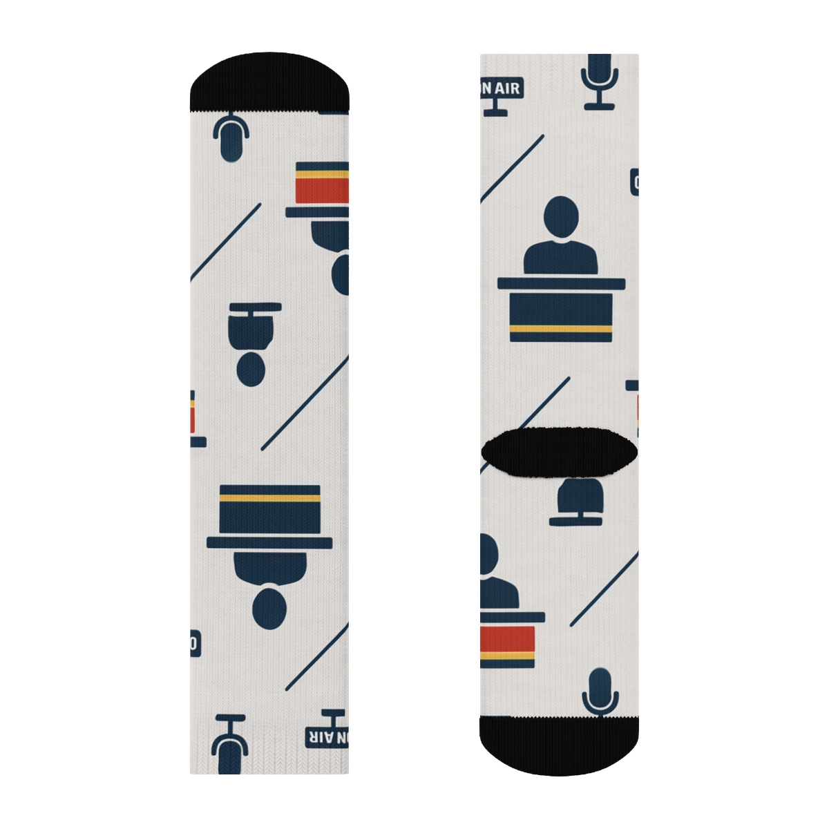 Modern Broadcast Grid, News Anchor Edition premium sports crew socks