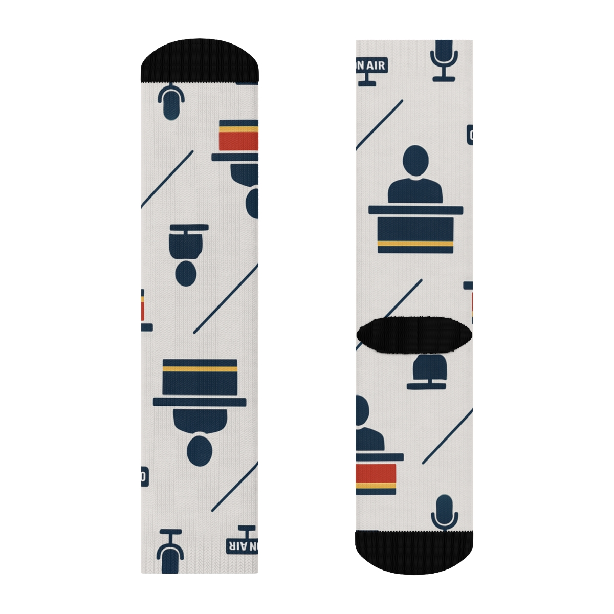Modern Broadcast Grid, News Anchor Edition premium sports crew socks