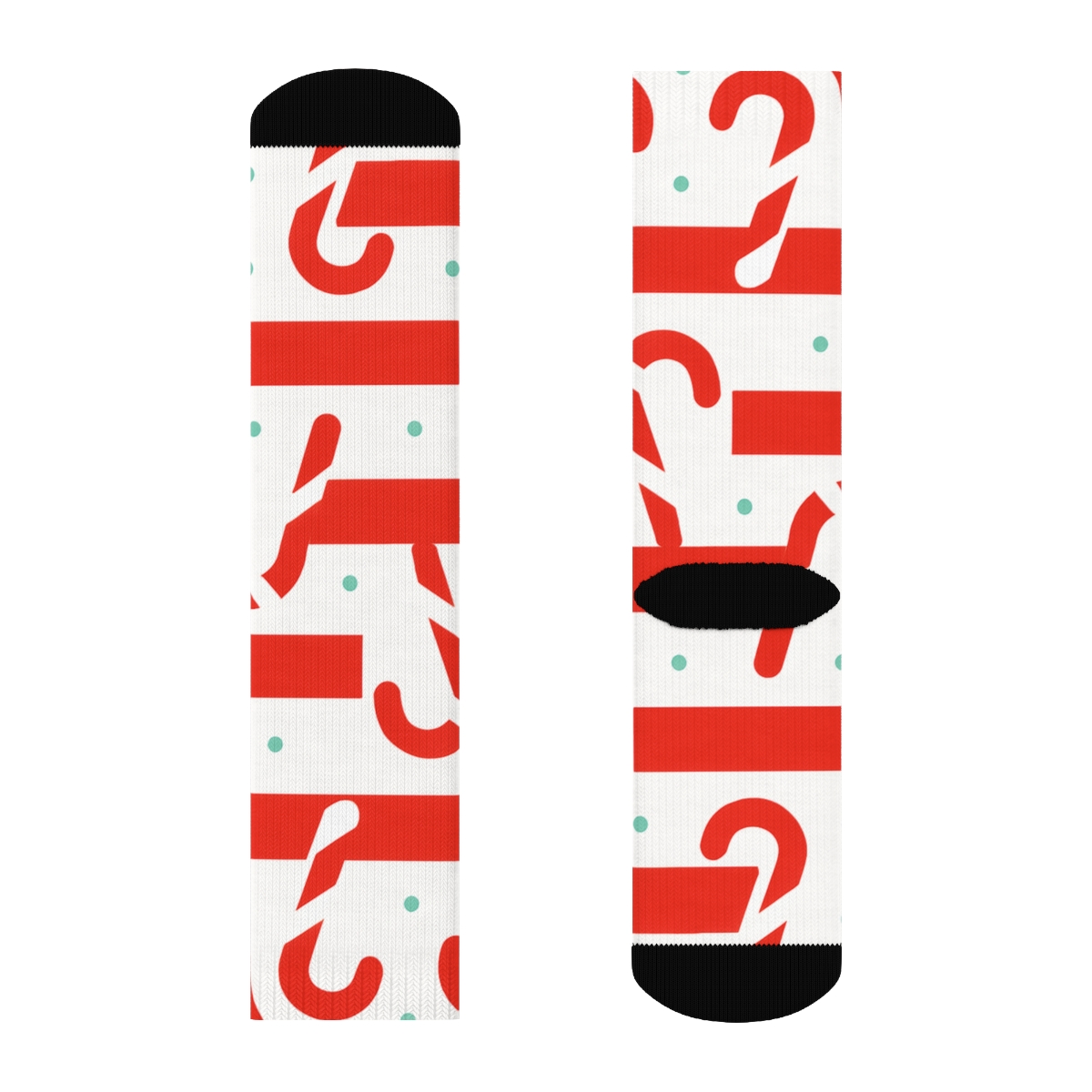 Modern Minimal Candy Canes Stripe Interrupt Bands trendy patterned crew socks