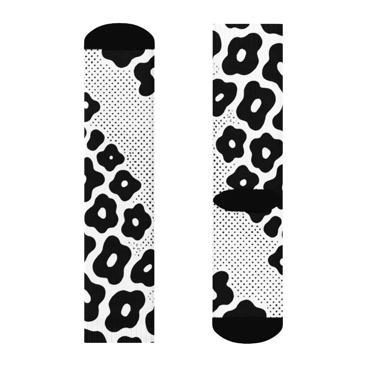 Monochrome Micro Spot Lattice custom crew socks