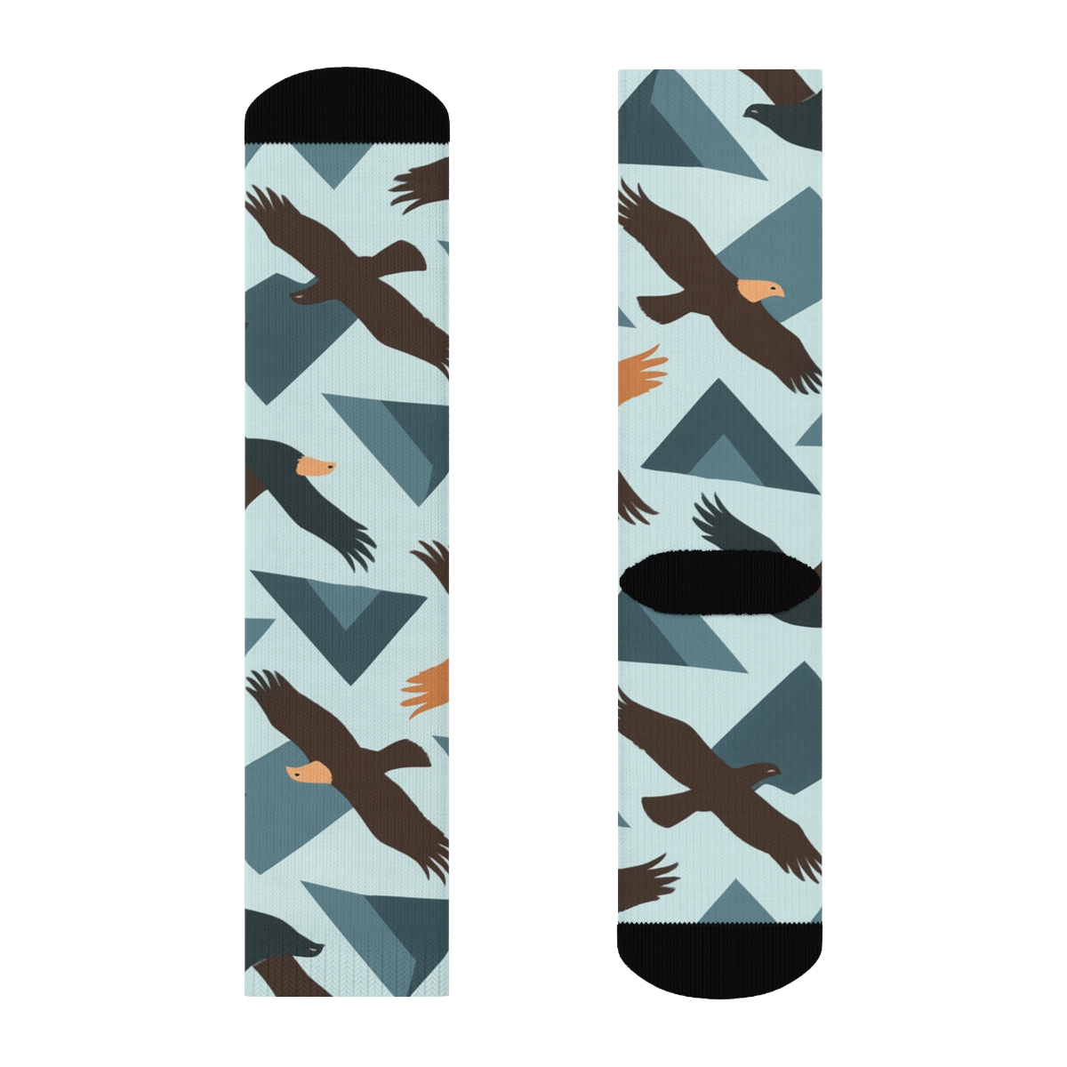 Mountain Wind Tessellation Sky Currents Eagle trendy patterned crew socksMountain Wind Tessellation Sky Currents Eagle Crew Socks - Image 2