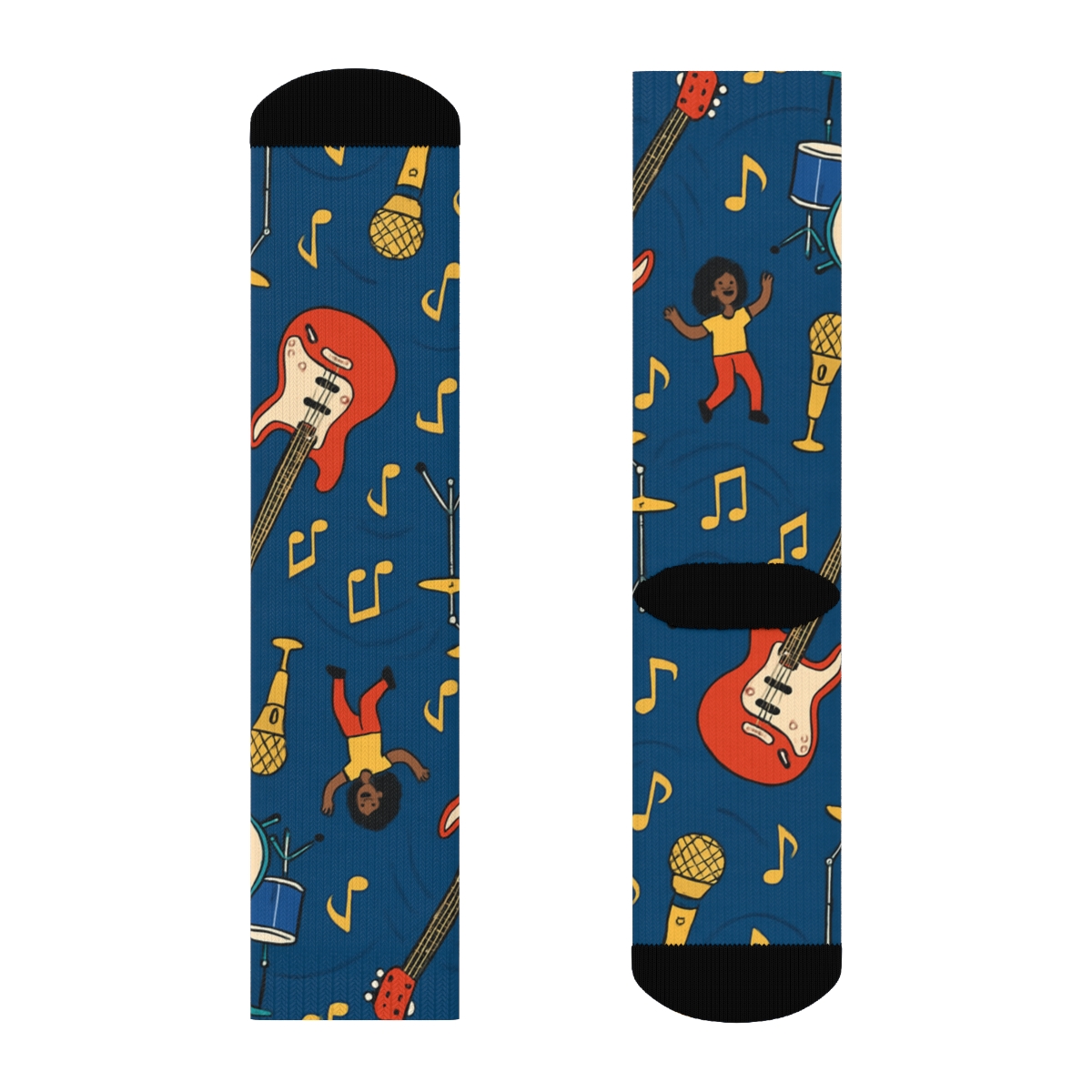 Musician Night Jam Pattern premium sports crew socks