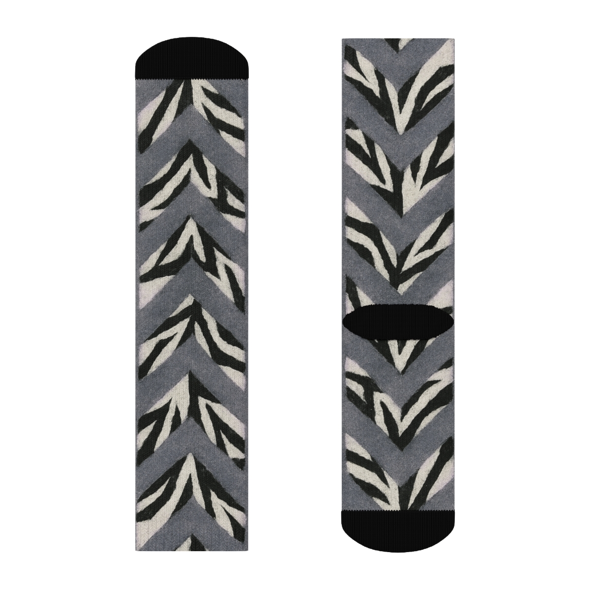 Nebula Fragment Zebra Chevron Field premium sports crew socks