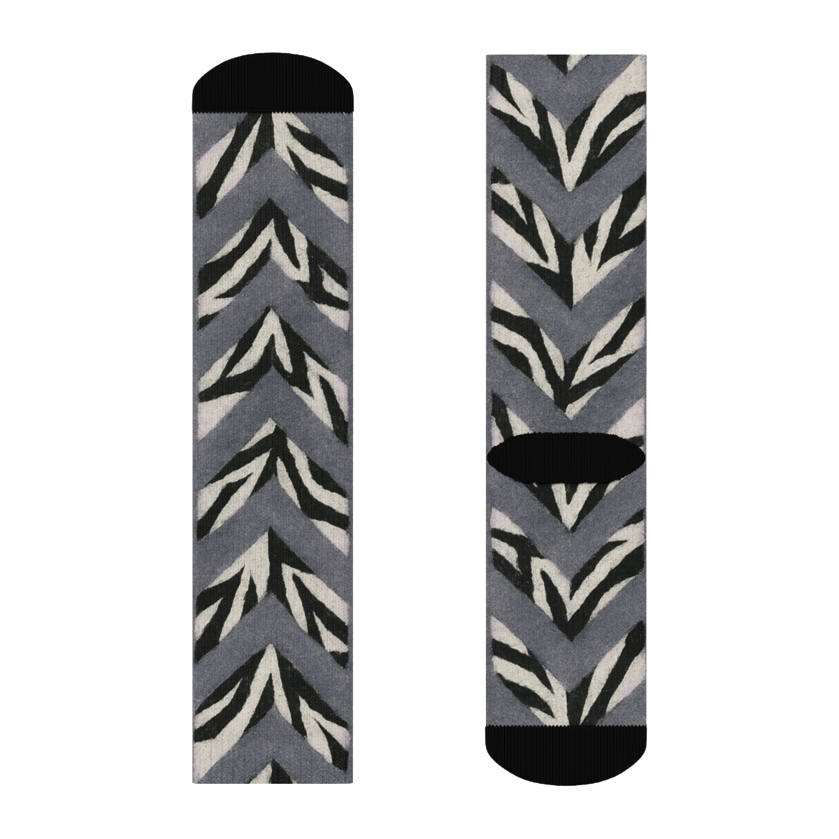 Nebula Fragment Zebra Chevron Field premium sports crew socks