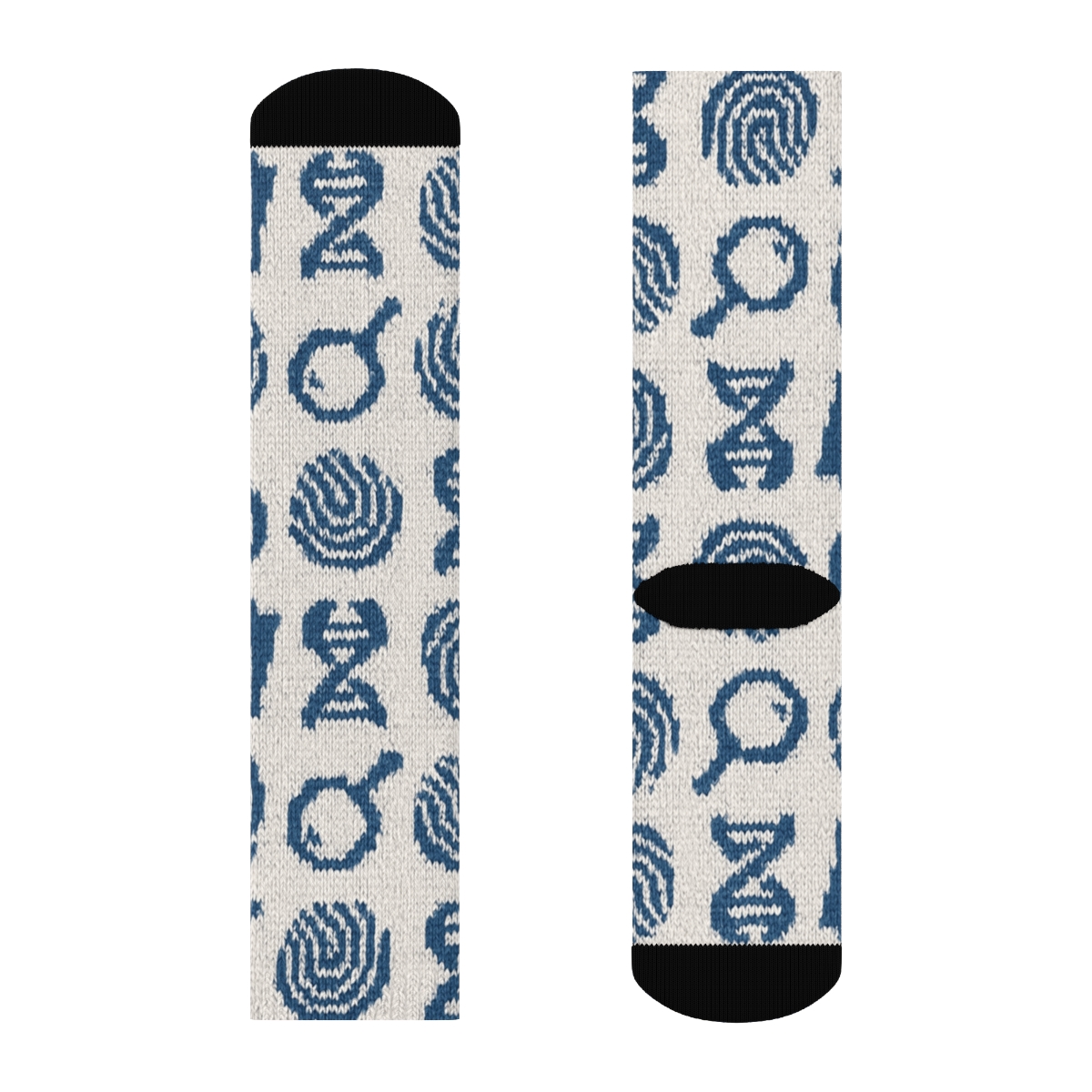 Nebula Grid Evidence Pattern With Forensic Scientist Detail custom crew socks