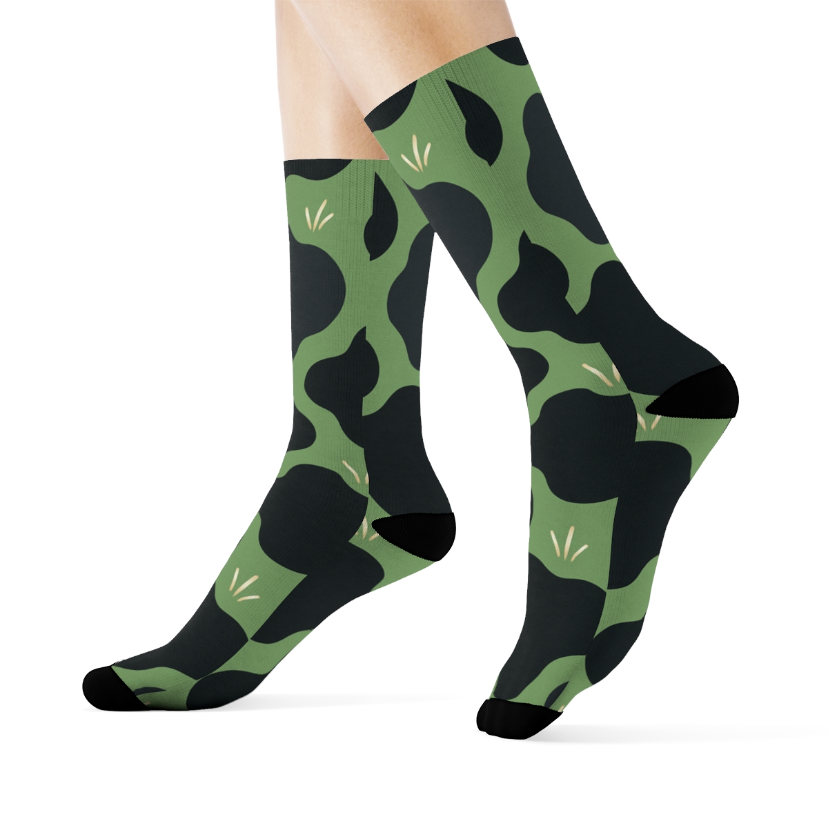 Nebula Spots Pattern Cow Edition premium sports crew socks