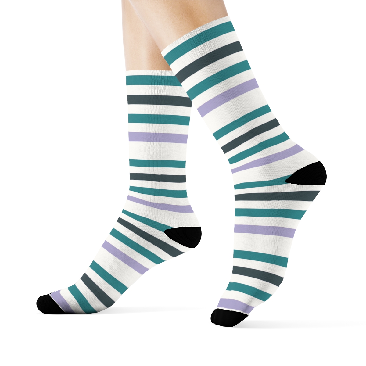 Nebula Stripe Intervals personalized crew socks