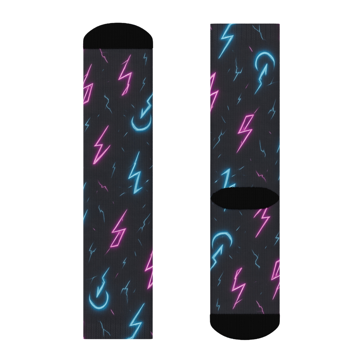 Neon Arc Scatter custom crew socks