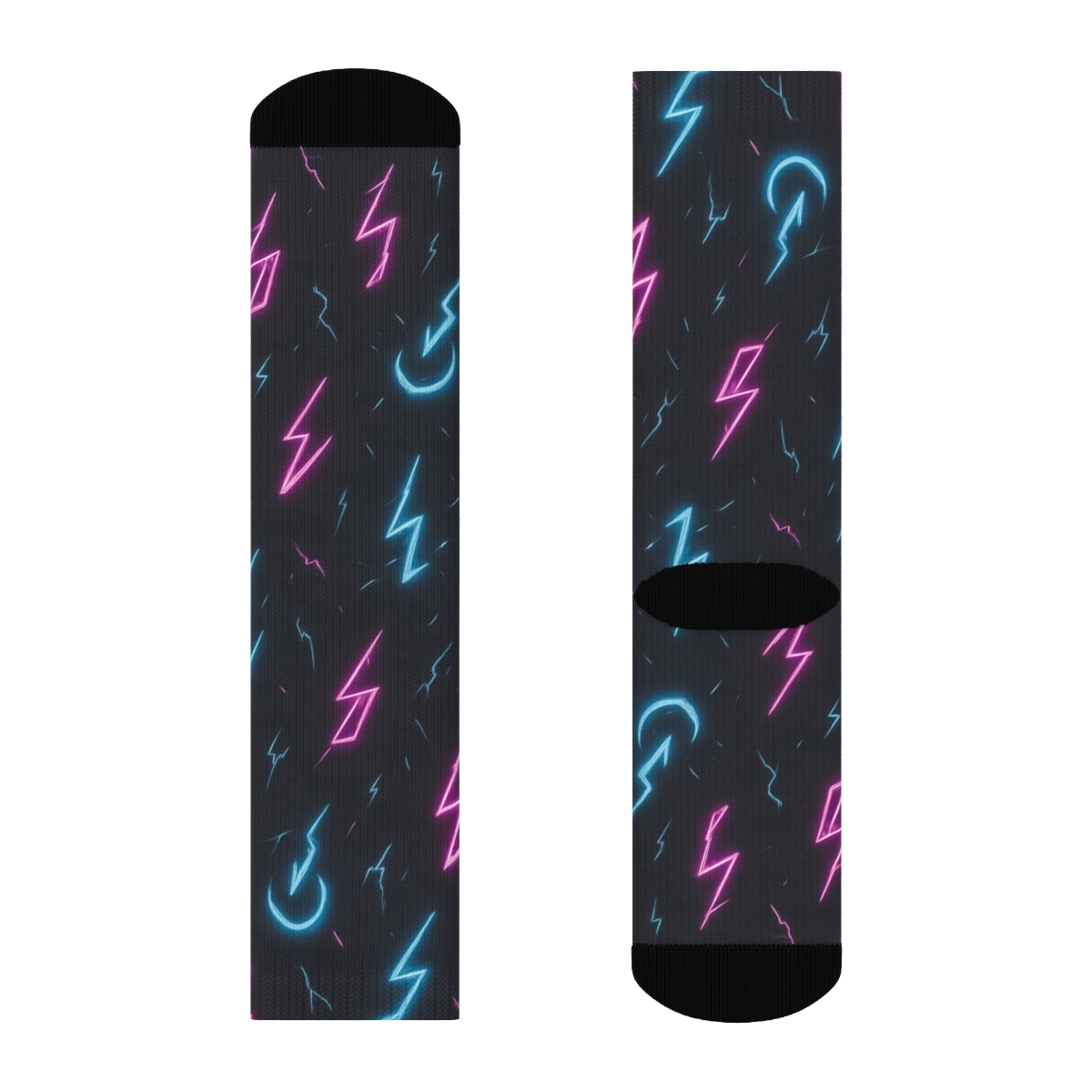 Neon Arc Scatter custom crew socks