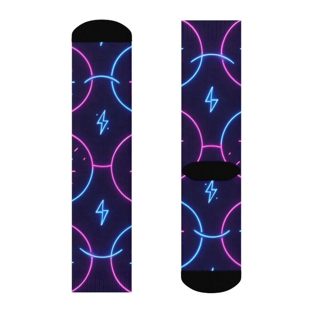 Neon Arc Tessellation premium sports crew socks