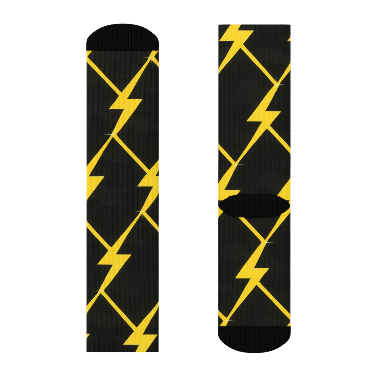 Neon Bolt Lattice Storm soft everyday crew socks