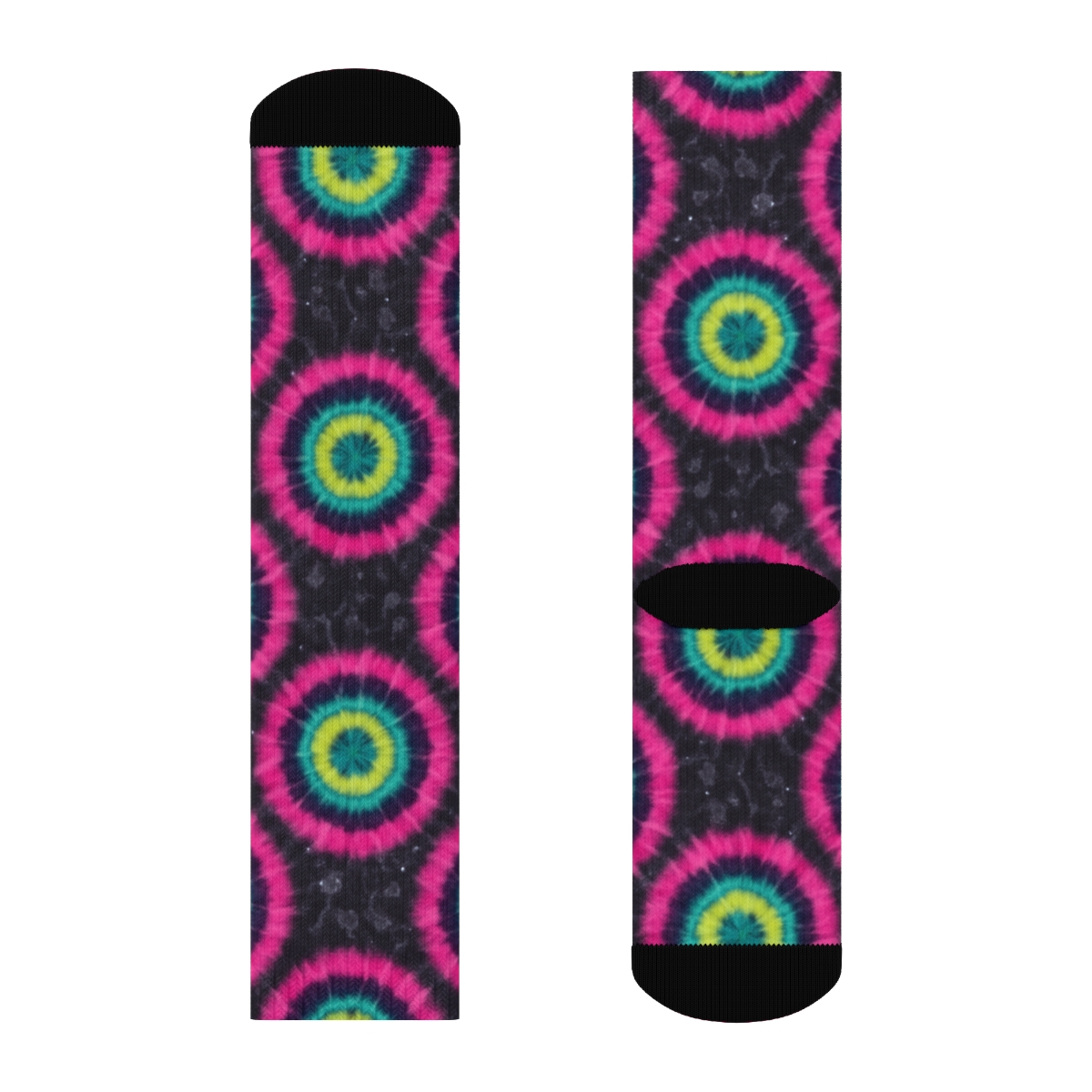 Neon Bullseye Tile With Scrunch Speckle soft everyday crew socks
