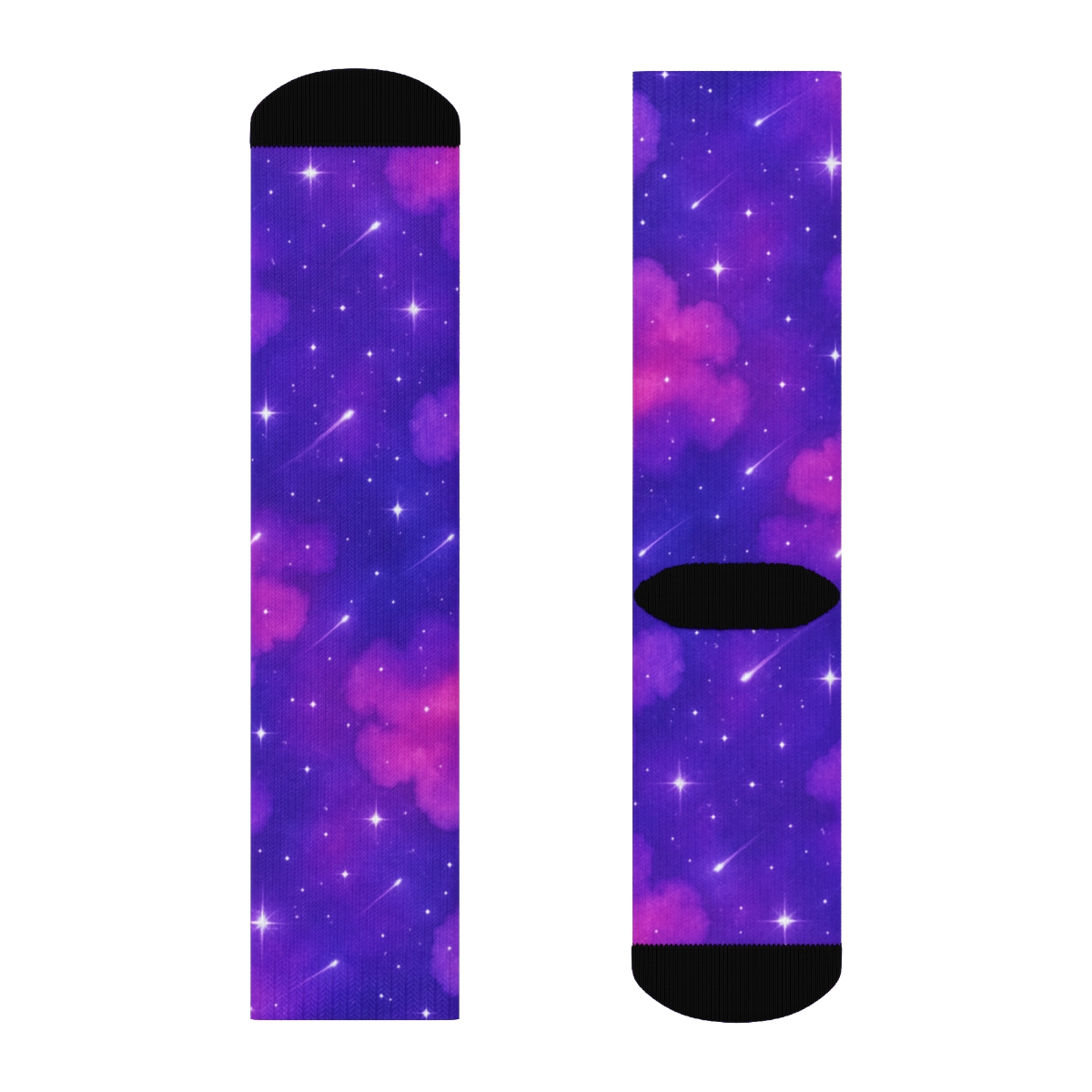 Neon Nebula Watercolor Drift trendy patterned crew socks