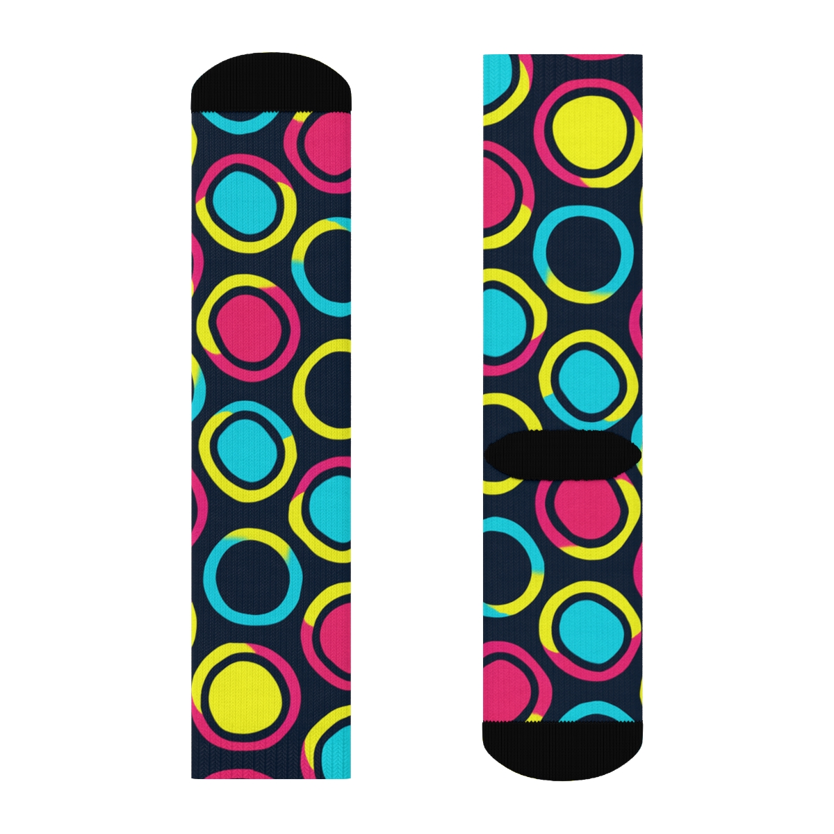 Neon Pop Spot Mosaic stylish athletic crew socks