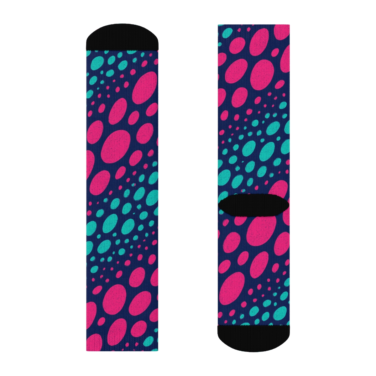 Neon Spot Wave Landscape premium sports crew socks
