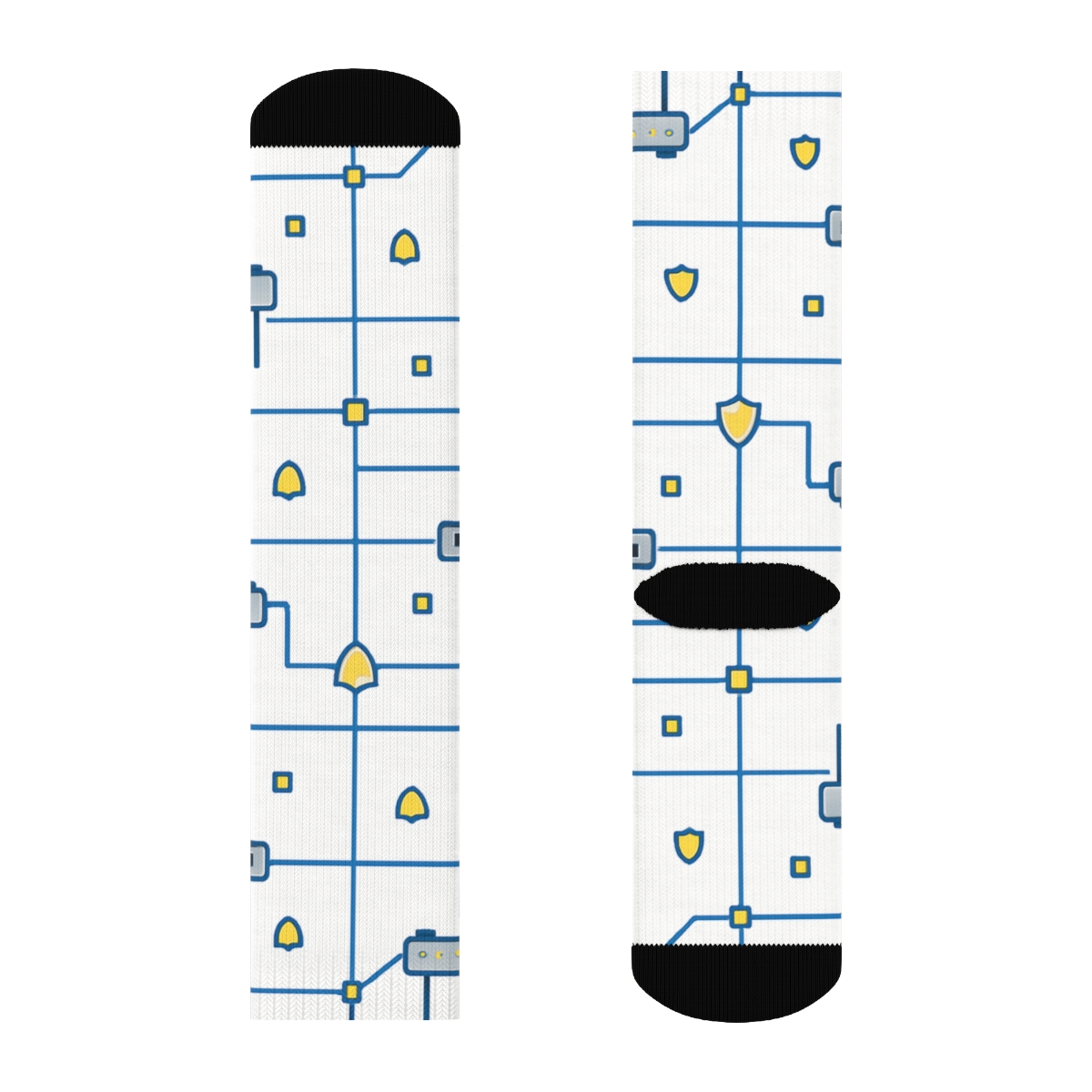 Network Map Lattice For Network Administrator Print unique graphic crew socksNetwork Map Lattice for Network administrator Print Crew Socks - Image 2