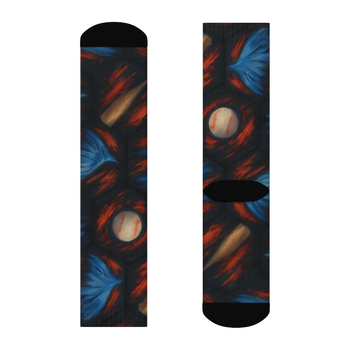 Night Game Hex Grid With Blue Jays Energy soft everyday crew socks