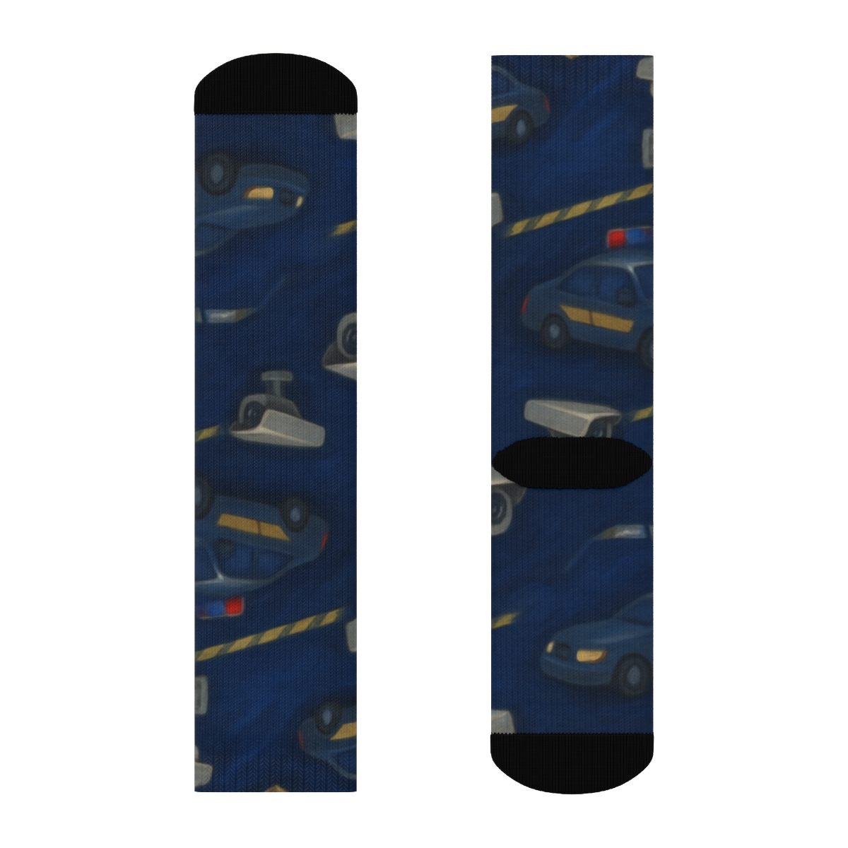 Night Patrol Tiling For Security Guard designer printed crew socks