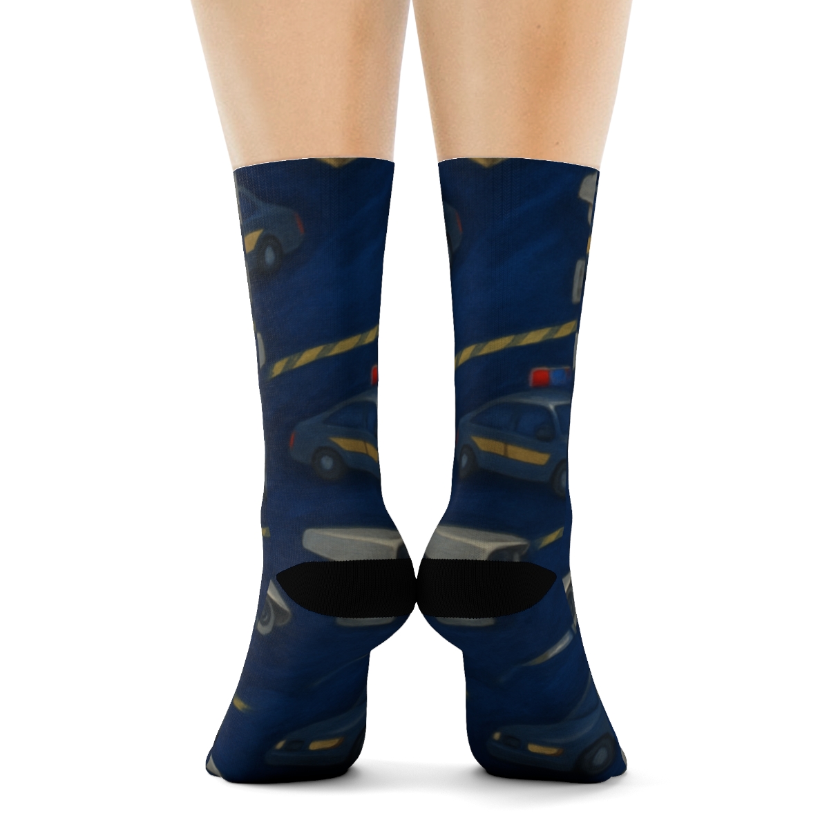 Night Patrol Tiling For Security Guard designer printed crew socks