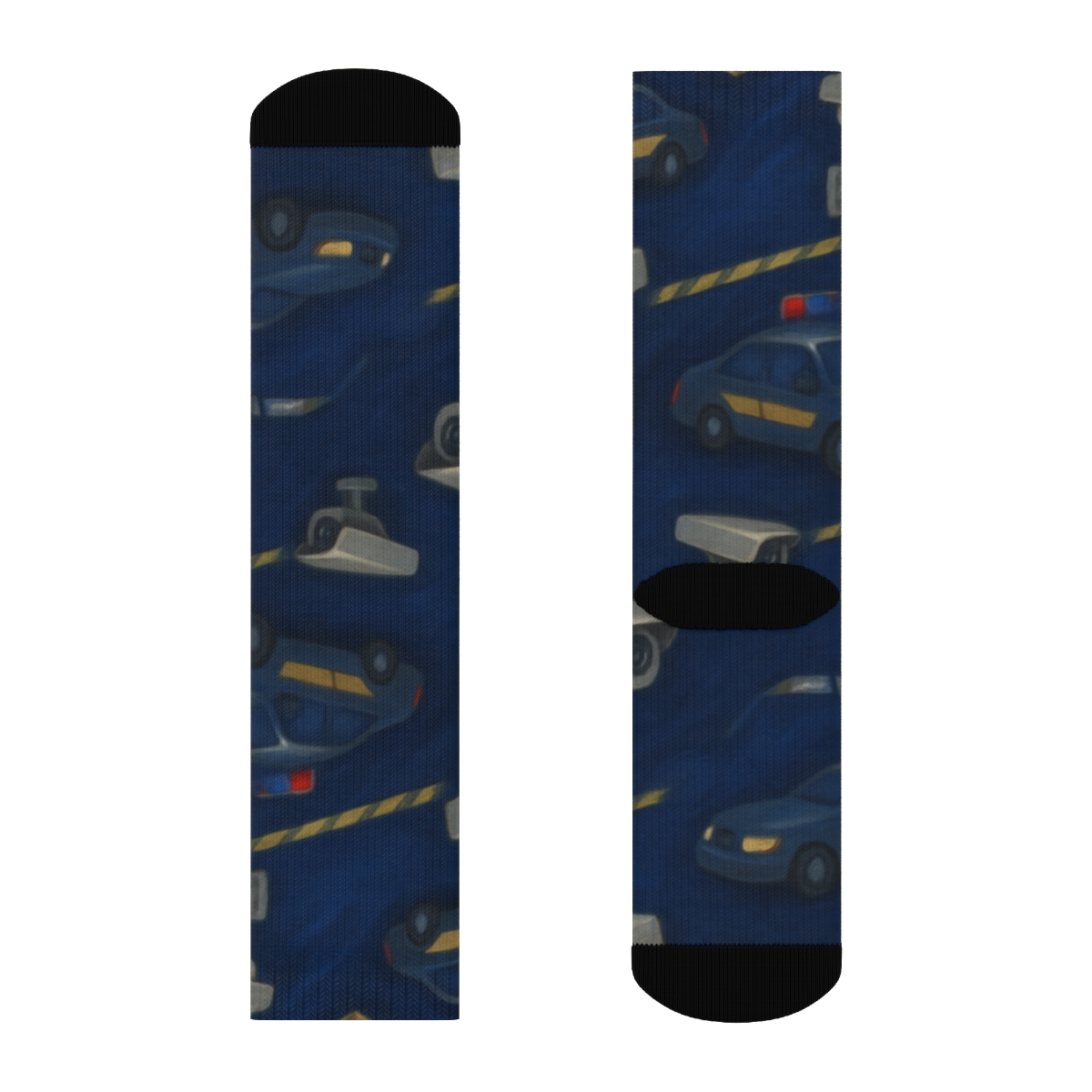 Night Patrol Tiling For Security Guard designer printed crew socks