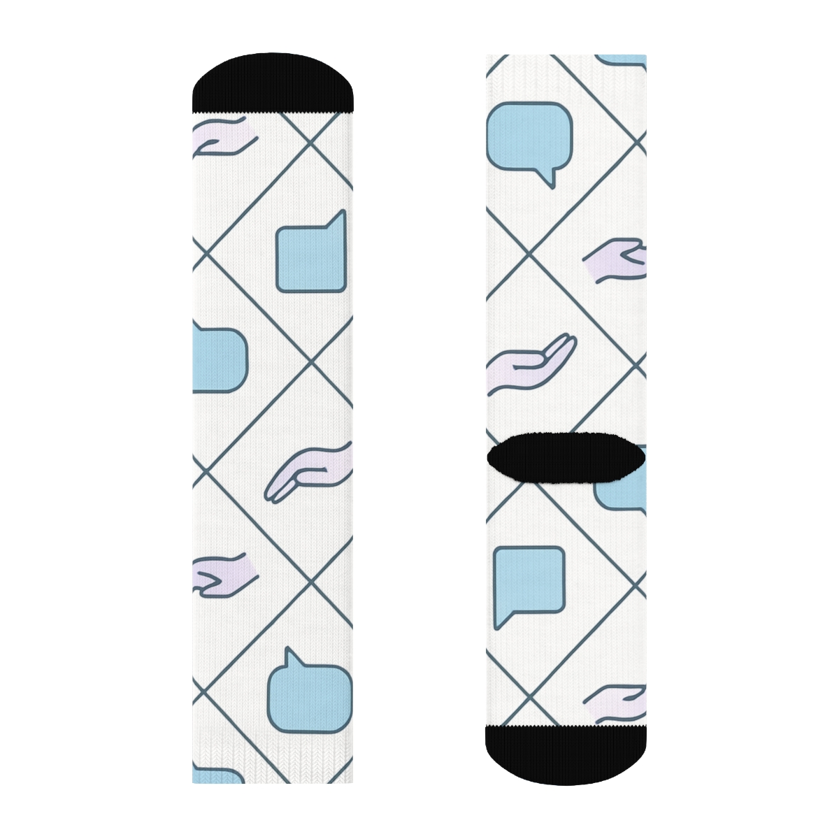 Notebook Lattice With Counselor Symbols soft everyday crew socks