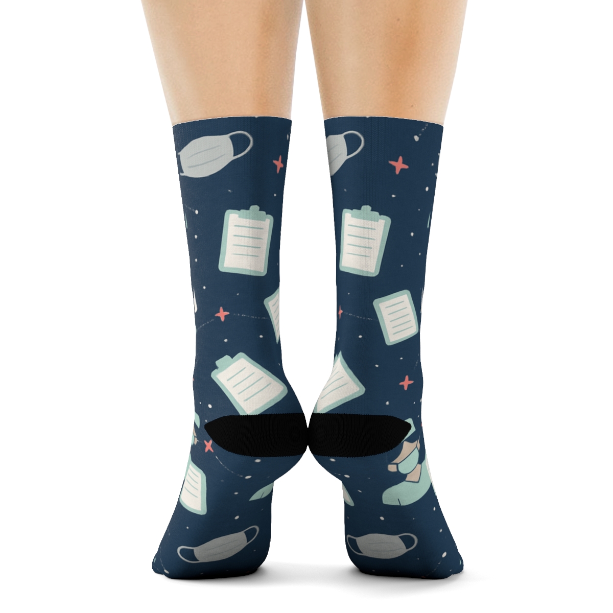 Nurse Night Shift Constellation Pattern personalized crew socks