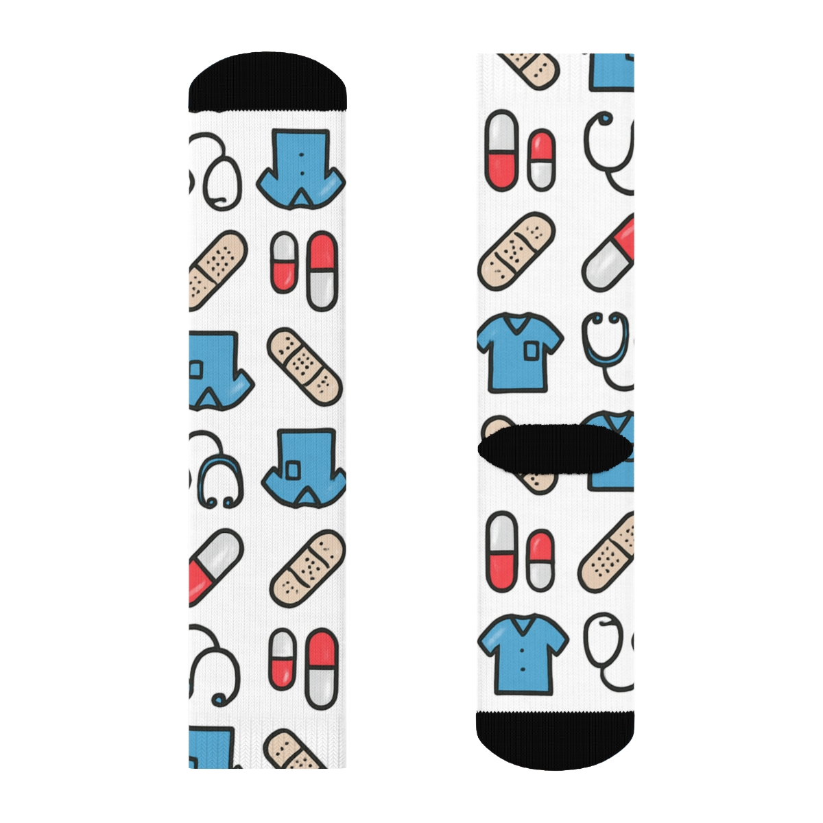 Nurse Night Shift Tool Grid stylish athletic crew socks