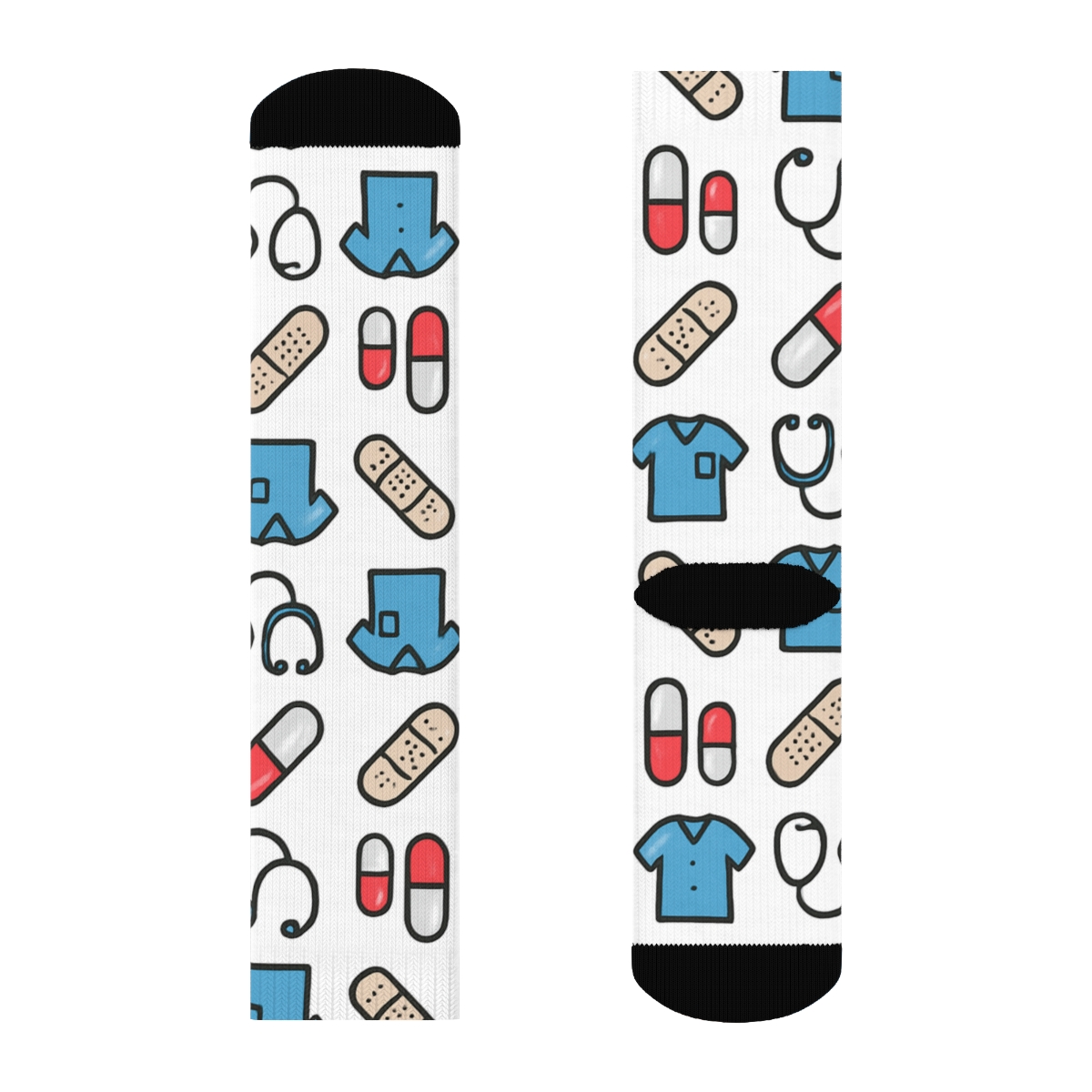 Nurse Night Shift Tool Grid stylish athletic crew socks