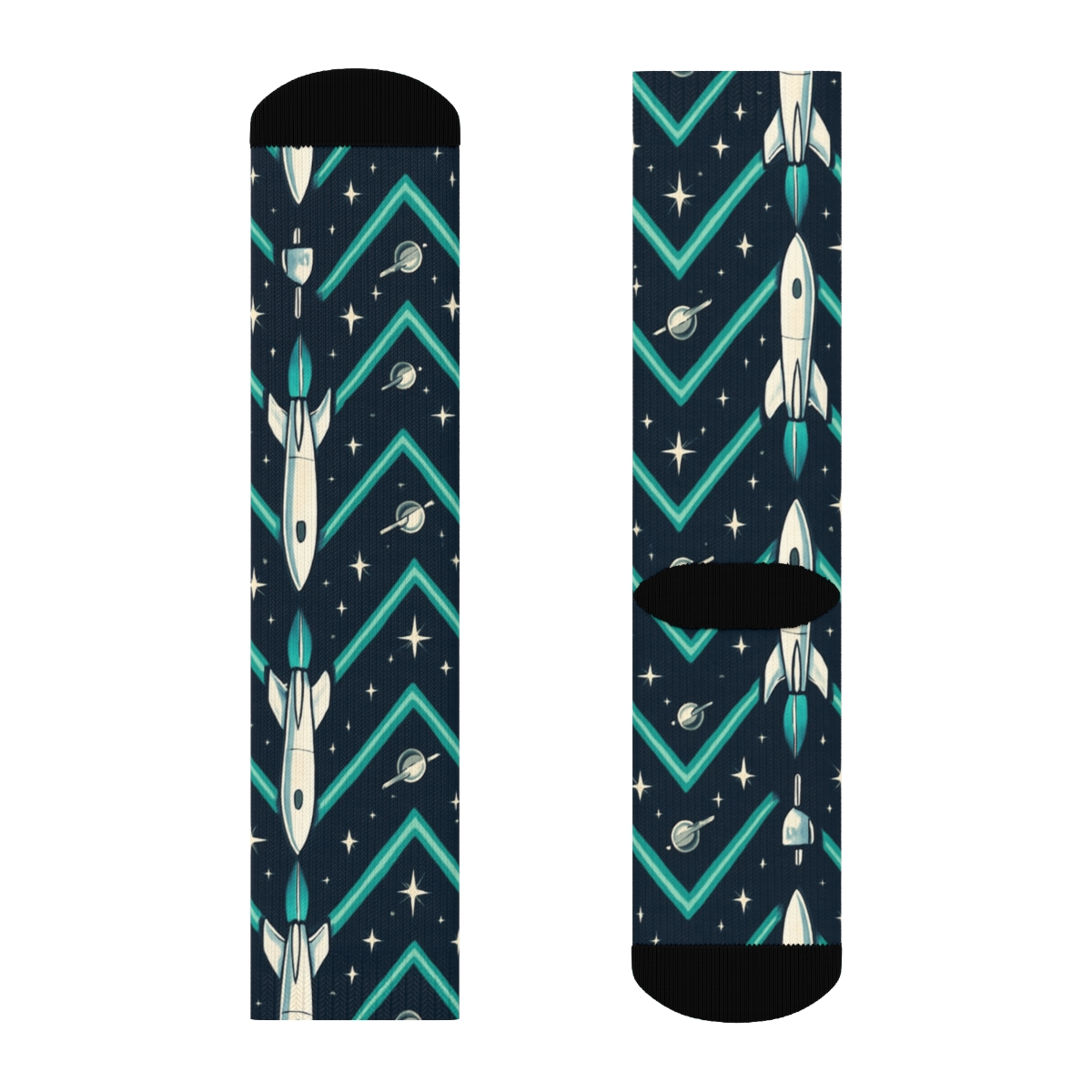 Orbit Band Rocket Chevron Pattern trendy patterned crew socks