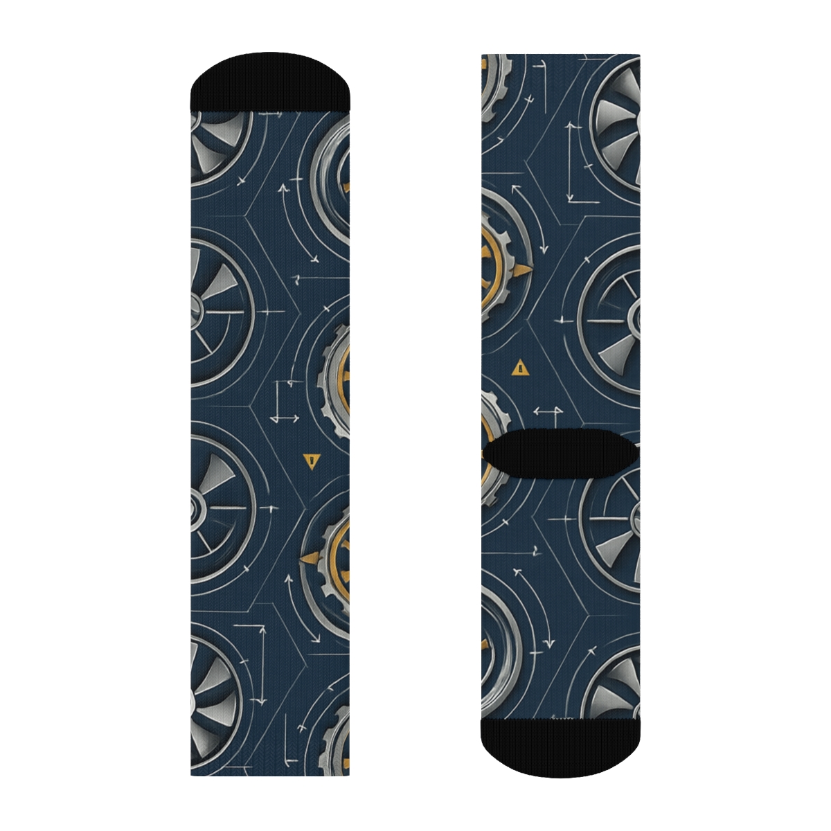 Orbital Gear Lattice For Mechanical Engineer Visionaries personalized crew socks