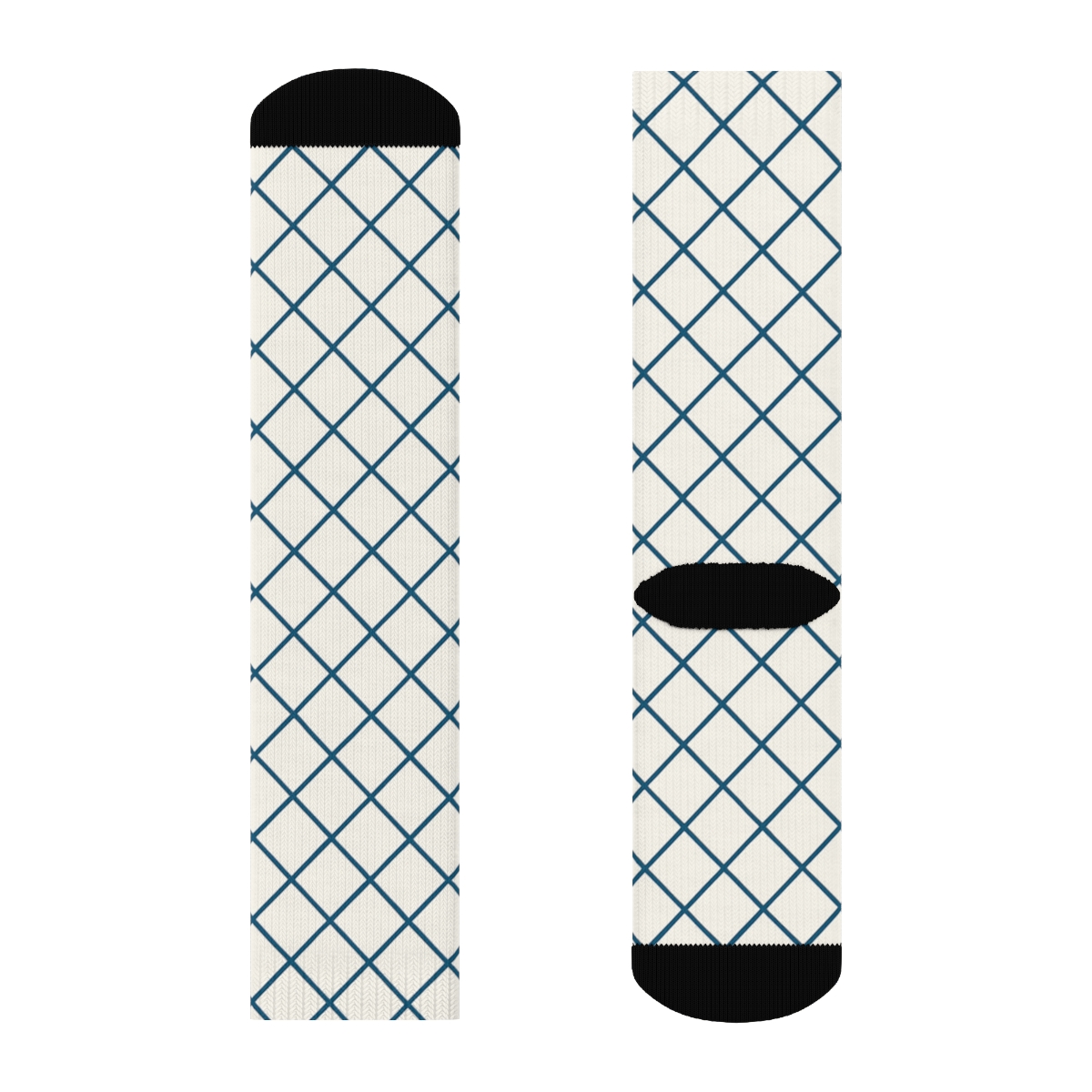 Orbital Line Lattice trendy patterned crew socks