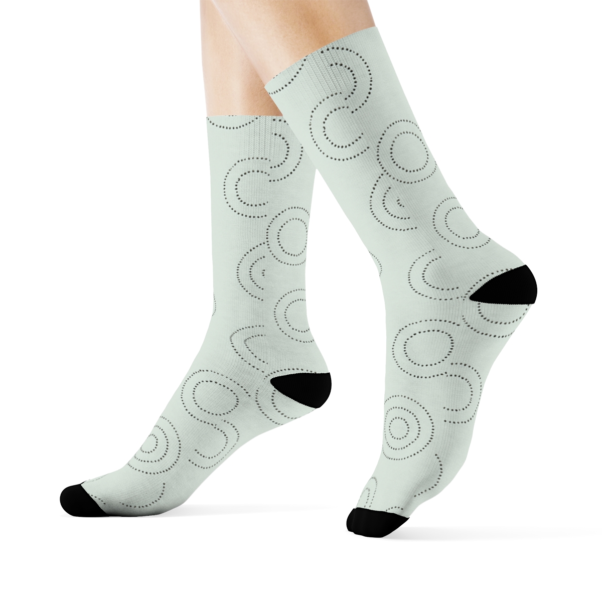 Orbital Ring Dots stylish athletic crew socksOrbital Ring Dots Crew Socks - Image 3